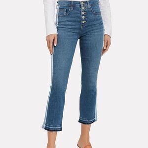 Veronica Beard Carolyn Tuxedo Stripe Baby Boot Jeans